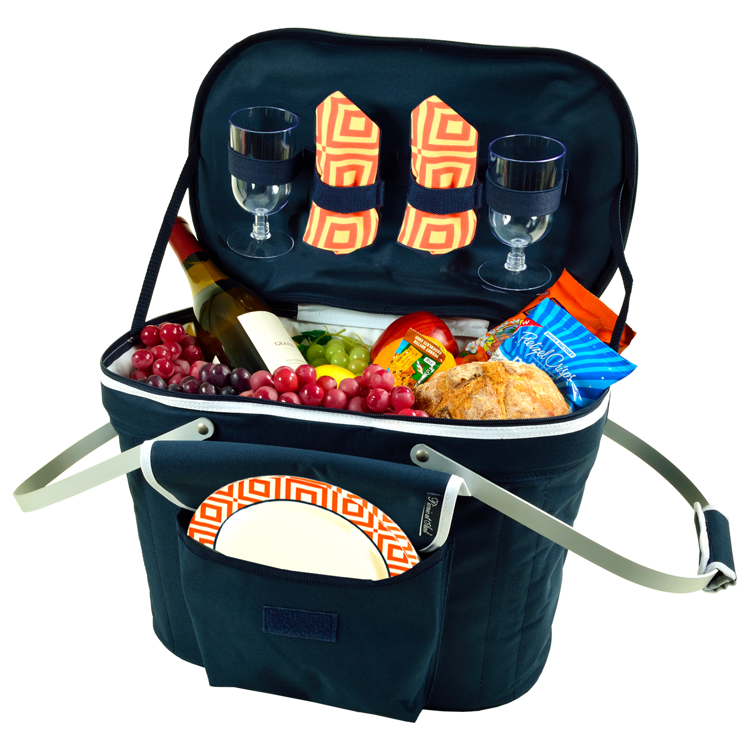 Collapsible Insulated Picnic Basket for Two