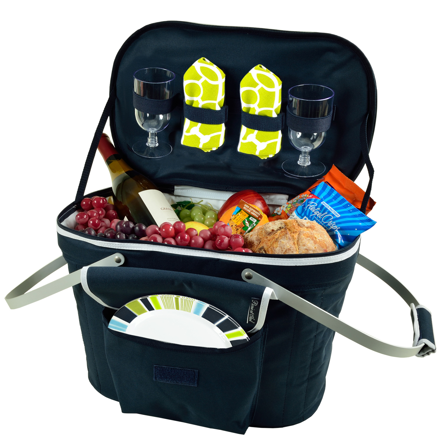 Collapsible Insulated Picnic Basket for Two