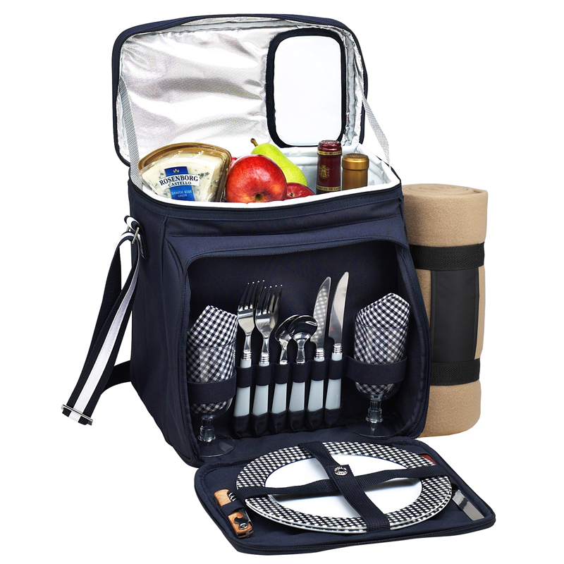 Picnic Cooler for Two with Blanket