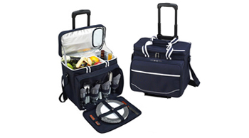 Deluxe Picnic Cooler for Four on Wheels