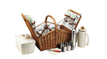 Huntsman Basket for 4 w/coffee service 