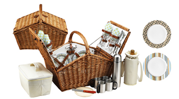 Huntsman Basket for 4 w/coffee service 