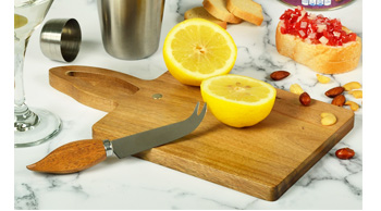 Acacia Trent Bar Board With Knife