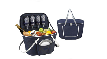 Picnic At Ascot Bold Picnic Cooler For 2 - Navy - View #7